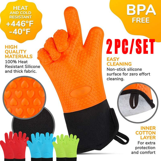 Heat-Resistant Gloves for the Kitchen or Barbecue.